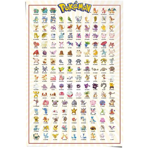8714597512021 - Poster REINDERS Poster Pokemon Bilder Gr B H 61 cm x 915 cm Comic 1 St bunt (mehrfarbig) Poster