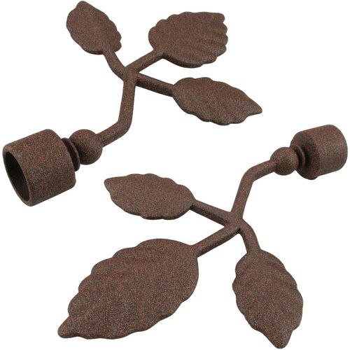 4016318265839 - Gardinenstangen-Endstück Bacchus Gr 1 braun (rostbraun) H95cm L14cm Ø16cm Gardinenstangenendstücke für Gardinenstangen Ø 16 mm