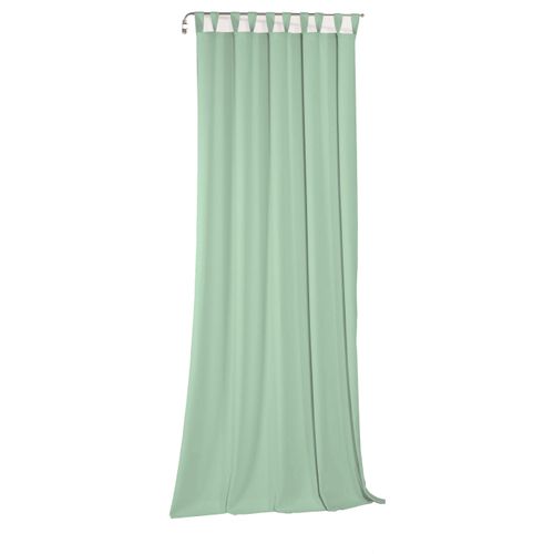 4004567497644 - Vorhang WIRTH Newbury grün (mint) Gardinen 225cm Schlaufen 130cm Baumwolle Polyester nach Maß B130cm H225cm