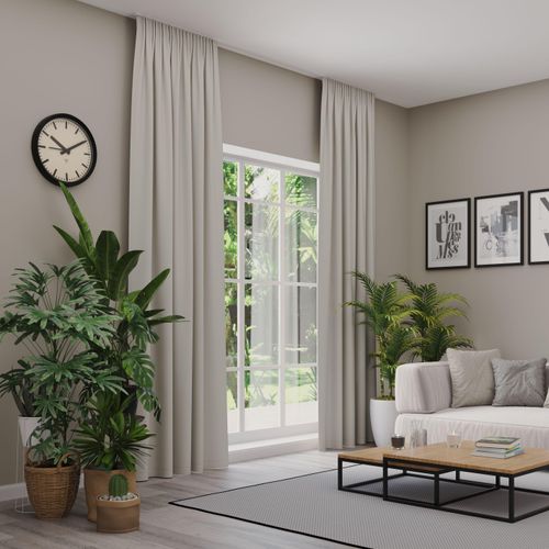 4006470543784 - Verdunkelungsvorhang NEUTEX FOR YOU INSULA beige (hellbeige) B137cm H165cm Polyester Gardinen Uni-Dimout für starke Verdunklung nach Maß