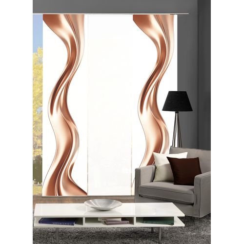 4056751516525 - Schiebegardine HOME WOHNIDEEN OAKLEY Gr 1 rosa B60cm H245cm Polyester Gardinen SCHIEBEVORHANGSETSEIDENOPTIKDIGIDRUCK