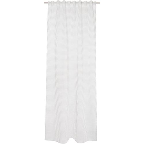 4005414453974 - Vorhang TOM TAILOR Natural Stripe Gardinen Gr 250 cm verdeckte Schlaufen 130 cm grau Verdeckte Schlaufen Gardine transparent