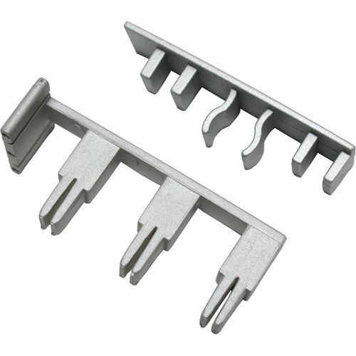 5050685109784 - Gardinenstangen-Endstück mit Ausklinkung 3-läufig Gr 1 silber (silberfarben) 1 Stk Gardinenstangenendstücke Serie Flächenvorhang-Technik Atlanta 3-läufig