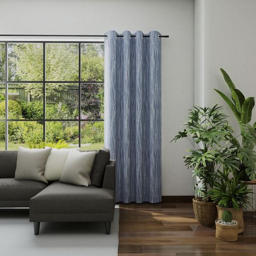 4006470495298 - Vorhang NEUTEX FOR YOU David Eco Gr 1 blau (jeansblau) B144cm H245cm Baumwolle Polyester Gardinen Nachhaltig