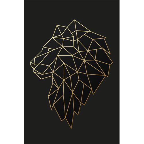 4032295089268 - Leinwandbild BÖNNINGHOFF Löwe schwarz (farbe rahmen kein rahmen farbe bild(er) schwarz gold) B60cm H90cm T18cm Canvas MDF Bilder BxH 60x90 cm