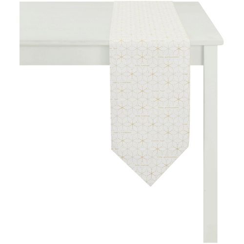 4003440174115 - Tischband APELT 3008 Christmas Elegance Weihnachtsdeko Weihnachten beige (creme goldfarben) B24cm L175cm Polyester Tischdecken