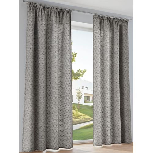 4016478046491 - Vorhang HEINE HOME Gr 2 grau B135cm H175cm Polyester Gardinen