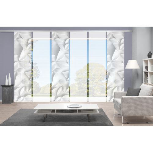 4056751516105 - Schiebegardine VISION FLYNN Gr 1 grau B60cm H260cm Polyester Gardinen SETSCHIEBEVORHANGBAMBUSDIGITALDRUCK