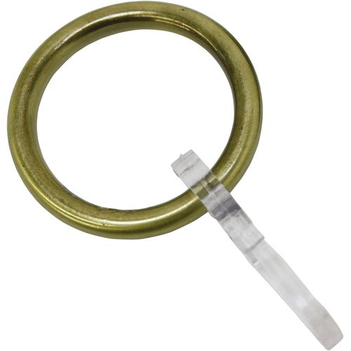 4003018200666 - Gardinenring Gr 1 grau (messingfarben) 6 Stk Gardinenbefestigungen Serie Gardinenstangen Set 1-Lauf Zylinder Ø 20 mm