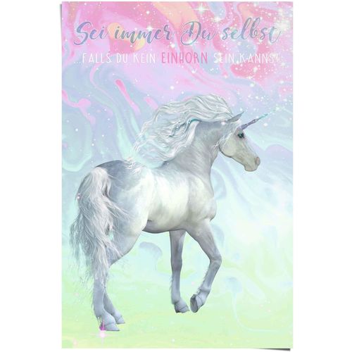 8714597540727 - Poster REINDERS Einhorn bunt (farbe bild(er) mehrfarbig) B61cm H915cm Papier Bilder