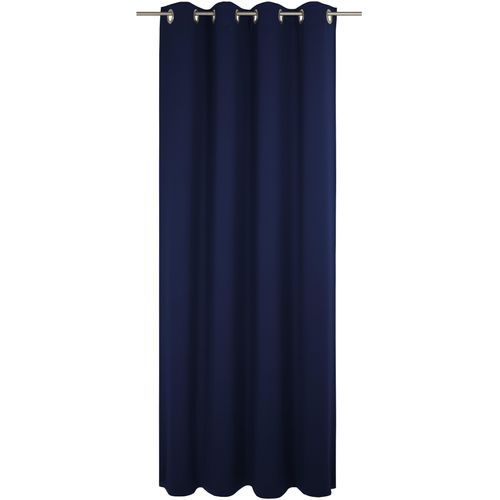 4004567507190 - Vorhang WIRTH Newbury blau (nachtblau) Gardinen 305cm Ösen 130cm Baumwolle Polyester nach Maß B130cm H305cm