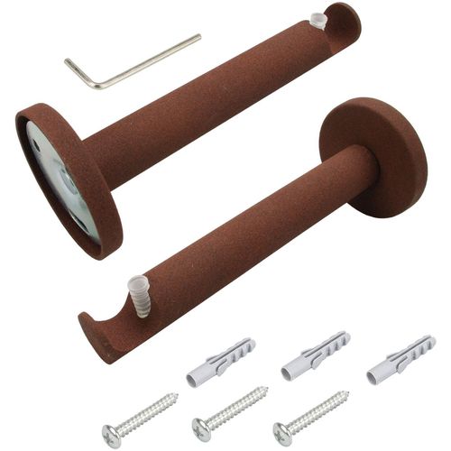 4016318280405 - Träger LIEDECO braun (rostbraun) L12cm Ø16cm Gardinenstangenhalterungen für Gardinenstangen Ø 16 mm
