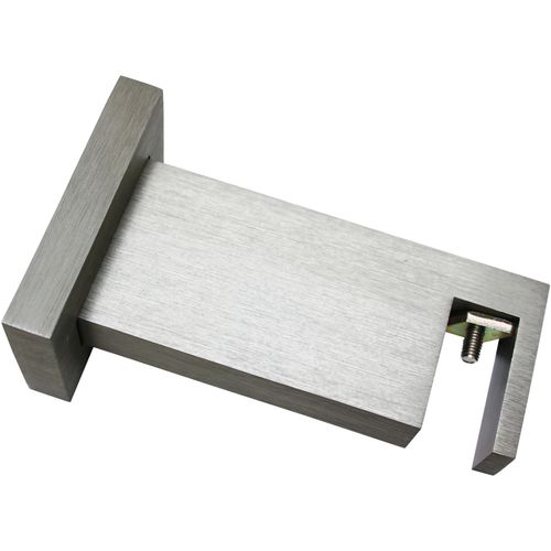 4003018379157 - Wandträger Slim silber (stahl gebürstet) SCHÖNER WOHNEN-KOLLEKTION Gardinenstangenhalterungen Serie Einzelprogramm Matteo rechteckig