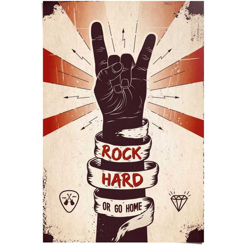 8714597509618 - Poster REINDERS Rock Hard braun (farbe bild(er) braun) B61cm H915cm Papier Bilder