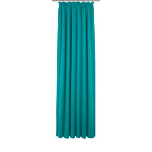 4004567507619 - Vorhang WIRTH Newbury Gardinen Gr 185 cm Kräuselband 130 cm blau (türkis) Kräuselband nach Maß
