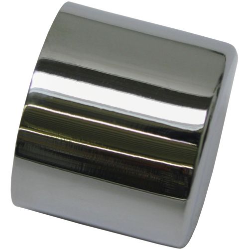 4003018290216 - Gardinenstangen-Endstück Endkappe grau (chromfarben) 2 Stk Gardinenstangenendstücke Serie Einzelprogramm Chicago Ø 20 mm