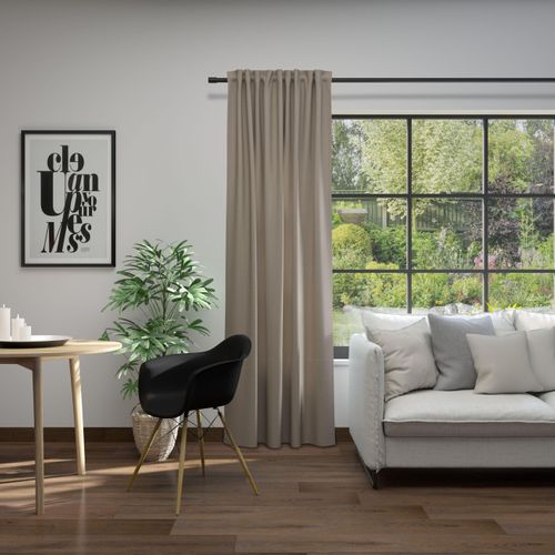 4006470525513 - Vorhang NEUTEX FOR YOU Linessa beige (sand) Gardinen 280cm verdeckte Schlaufen 137cm Polyester Schal mit verdeckten Schlaufen Breite 137 cm nach Maß B137cm H280cm