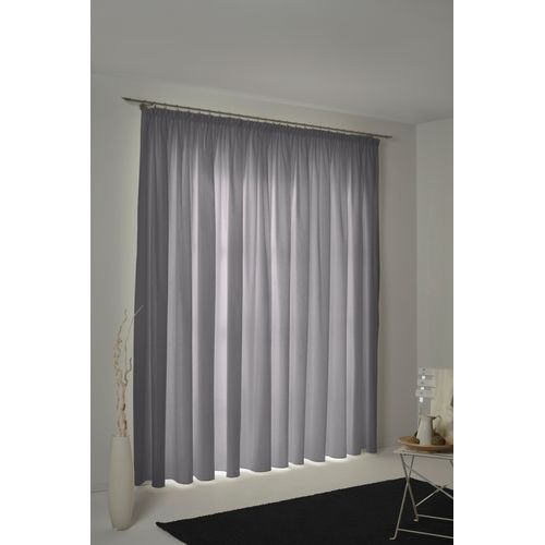 4004567481551 - Vorhang WIRTH WirthNatur Gardinen Gr 155 cm Kräuselband 132 cm grau (dunkelgrau) Kräuselband nach Maß