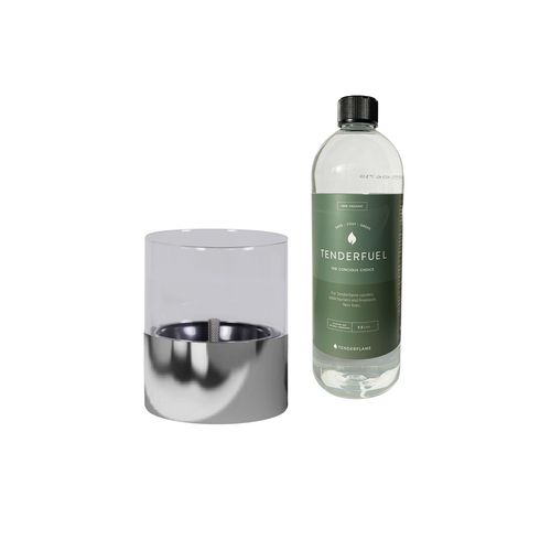 8721077910987 - Tischfeuer TENDERFLAME »Lilly 1« Geschenkset silber B205cm H23cm L23cm Keramik Dekokamine Rauch- und rußfrei 8721077910987 - Tischfeuer TENDERFLAME »Lilly 1« Geschenkset silber B205cm H23cm L23cm Keramik Dekokamine Rauch- und rußfrei