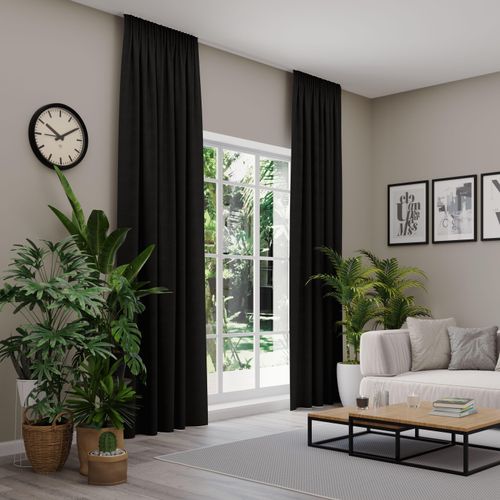 4006470552731 - Vorhang nach Maß NEUTEX FOR YOU VELVETDREAM schwarz B137cm H195cm Jacquard Obermaterial 100% Polyester Gardinen nach Maß Uni Blackout mit samtiger Oberfläche 4006470552731 - Vorhang nach Maß NEUTEX FOR YOU VELVETDREAM schwarz B137cm H195cm Jacquard Obermaterial 100% Polyester Gardinen nach Maß Uni Blackout mit samtiger Oberfläche