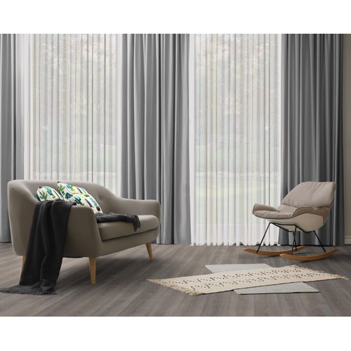 4004567406837 - Vorhang WIRTH Dim out Gardinen Gr 225 cm Multifunktionsband 142 cm grau Schlafzimmergardinen nach Maß