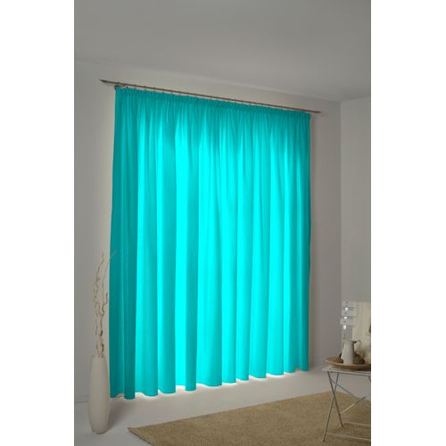 4004567481469 - Vorhang WIRTH WirthNatur blau (türkis) Gardinen 335cm Kräuselband 127cm Baumwolle nach Maß B127cm H335cm