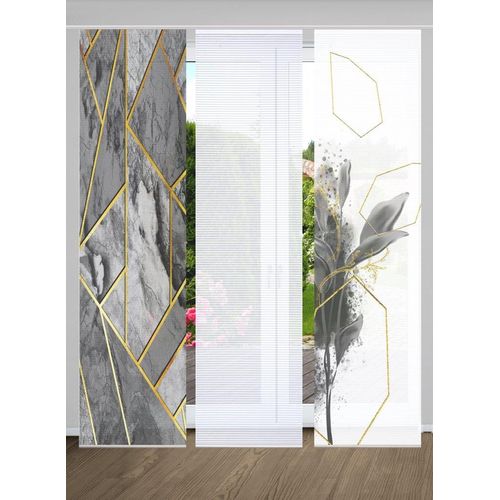 4056751443975 - Schiebegardine HOME IN GREEN SIGNUM Gr 1 grau B60cm H245cm Polyester Gardinen SET DIGITALDRUCKBAMBUSOPTIK RECYCELT 4056751443975 - Schiebegardine HOME IN GREEN SIGNUM Gr 1 grau B60cm H245cm Polyester Gardinen SET DIGITALDRUCKBAMBUSOPTIK RECYCELT