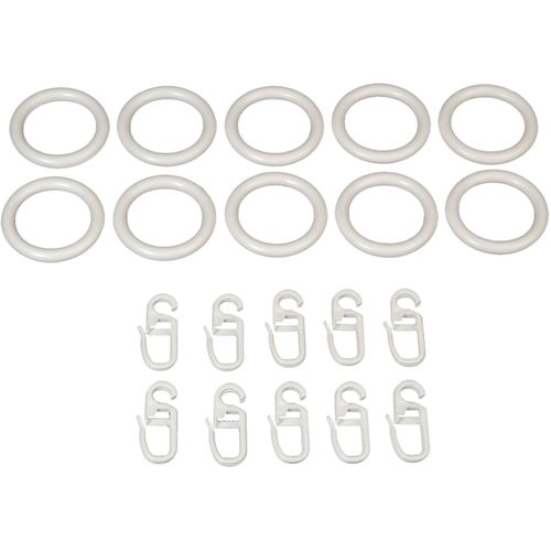 4016318074653 - Gardinenring Liedeco Gardinenstangen (Set 10-St mit Faltenlegehaken) für Gardinenstangen Ø 20 mm weiß 4016318074653 - Gardinenring Liedeco Gardinenstangen (Set 10-St mit Faltenlegehaken) für Gardinenstangen Ø 20 mm weiß