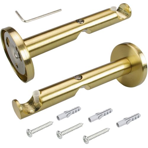4016318204722 - Kombiträger LIEDECO gold (goldfarben matt) Ø16cm Gardinenstangenhalterungen für Gardinenstangen Ø 16 mm 4016318204722 - Kombiträger LIEDECO gold (goldfarben matt) Ø16cm Gardinenstangenhalterungen für Gardinenstangen Ø 16 mm