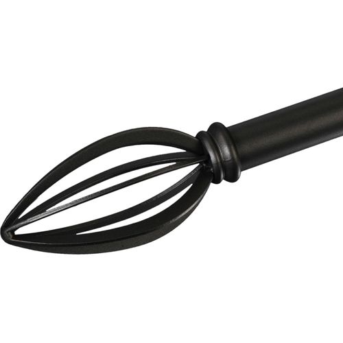 4016318195815 - Gardinenstangen-Endstück Cast Gr 1 grau (anthrazit) H5cm L102cm Ø2cm Gardinenstangenendstücke für Gardinenstangen Ø 20 mm