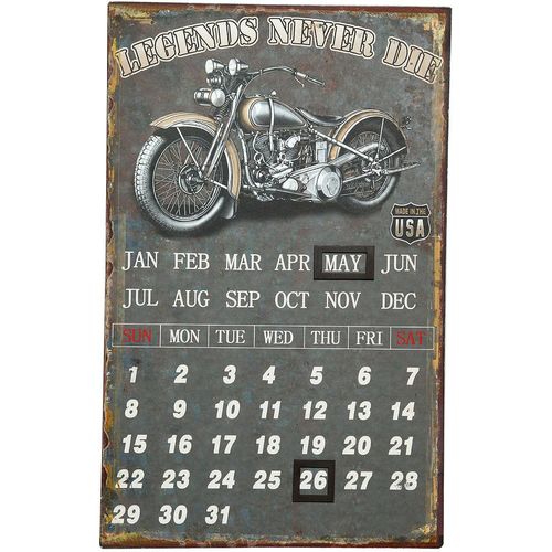 4050223846288 - Metallbild Metallbild Kalender - Biker 25x40cm Bilder Gr B H T 40 cm x 25 cm x 1 cm 1 St bunt Metallbilder Bilder