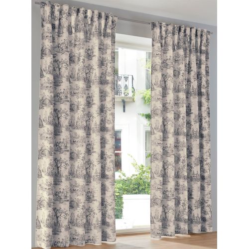 6943755987353 - Vorhang HEINE HOME Gr 4 grau (weiß grau) B140cm H245cm Leinen Polyester Gardinen 6943755987353 - Vorhang HEINE HOME Gr 4 grau (weiß grau) B140cm H245cm Leinen Polyester Gardinen