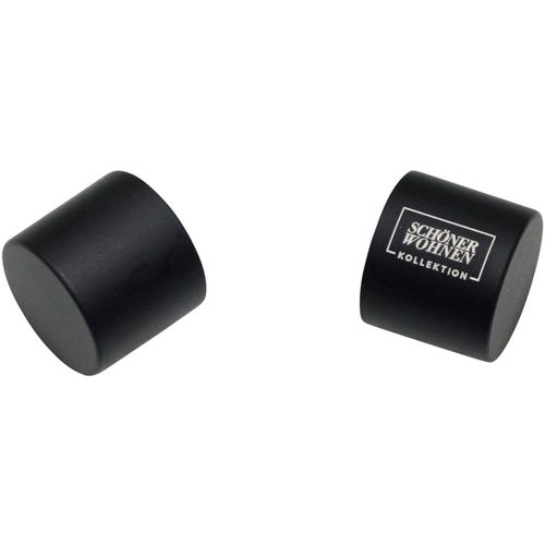 4003018378808 - Gardinenstangen-Endstück SCHÖNER WOHNEN LAMINAT Endkappe für Ø 20 mm Gardinenstangenendstücke Gr 2 St schwarz (schwarz matt) Gardinenstangen-Endstücke Serie Einzelprogramm Leon Ø 20 mm