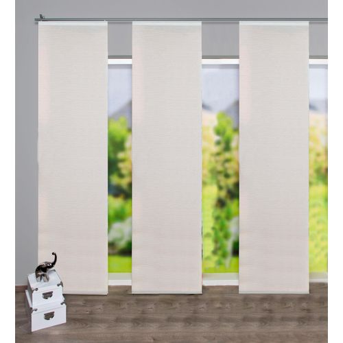 4056751206723 - Schiebegardine HOME WOHNIDEEN LOGI Gr 1 weiß (wollweiß) B60cm H245cm Polyester Gardinen HxB 245x60 inkl Befestigungszubehör