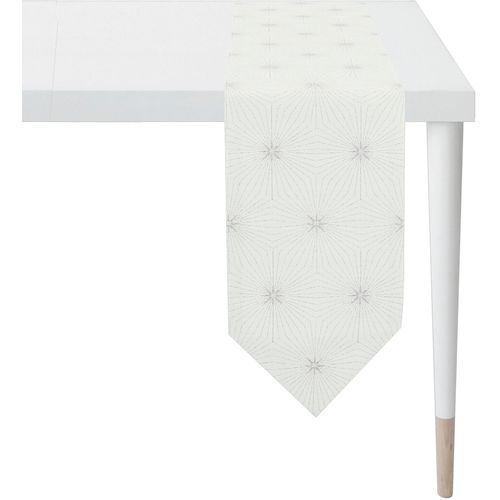 4003440269248 - Tischband APELT 4710 CHRISTMAS GLAM Weihnachtsdeko Weihnachten bunt (weiß silberfarben) B21cm L175cm Polyacryl Polyester Viskose Tischdecken Lurex-Jacquardgewebe