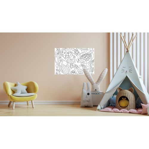 4067437121414 - Wandsticker QUEENCE Meerjungfrauen Unterwasserwelt weiß B90cm H60cm Vinyl Wandtattoos DIY-Wandsticker zum Bemalen 4067437121414 - Wandsticker QUEENCE Meerjungfrauen Unterwasserwelt weiß B90cm H60cm Vinyl Wandtattoos DIY-Wandsticker zum Bemalen