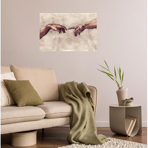 4067437104332 - Wandsticker QUEENCE Michelangelo braun B90cm H60cm T01cm Folie Wandtattoos Selbstklebend kinderleichte Anbringung