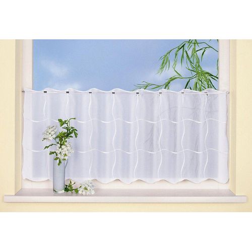 4007863443117 - Scheibengardine Joana weiß B150cm H50cm Voile Polyester Gardinen HxB 50x150