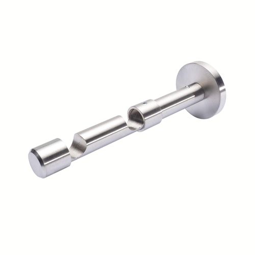 4016318290374 - Gardinenstangenhalter Doppelträger Träger 2lfg mit Schraubkappe für 16 mm Gardinenstangen Gardinenstangenhalterungen Gr Länge 158 cm silberfarben (edelstahlfarben) Gardinenstangenhalter Gardinenstangenhalterungen Halter Träger für Stangen Rohre 16 mm