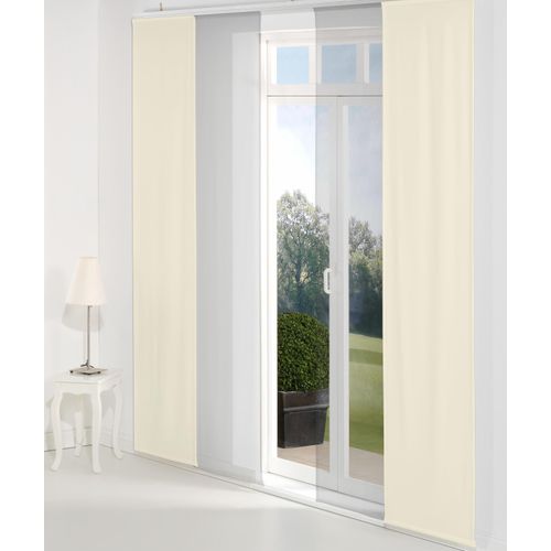 4004567174194 - Schiebegardine WIRTH Peschiera Gr 1 weiß Gardinen 145cm Paneelwagen 60cm Polyester Seide B60cm H145cm