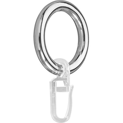 9002777124508 - Gardinenring GARESA Kunststoffring mit Haken Gardinenbefestigungen Gr 20 St grau (chromfarben) Gardinenringe für Durchmesser bis 20mm einfache Montage 9002777124508 - Gardinenring GARESA Kunststoffring mit Haken Gardinenbefestigungen Gr 20 St grau (chromfarben) Gardinenringe für Durchmesser bis 20mm einfache Montage