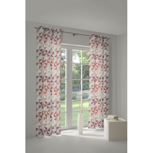 4004567400682 - Vorhang WIRTH Berlare orange (terra) Gardinen 285cm Ösen 132cm Baumwolle Polyester nach Maß B132cm H285cm