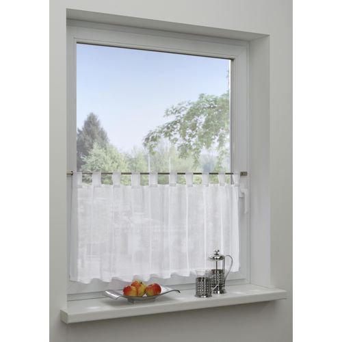 4003018361343 - Scheibengardine Effektgarn GARDINIA Schlaufen (1 St) transparent mit Effektgarn Motiv weiß 4003018361343 - Scheibengardine Effektgarn GARDINIA Schlaufen (1 St) transparent mit Effektgarn Motiv weiß
