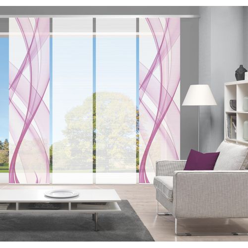 4056751516198 - Schiebegardine VISION PACOLIA Gr 1 pink B60cm H260cm Polyester Gardinen SETSCHIEBEVORHANGBAMBUSDIGITALDRUCK