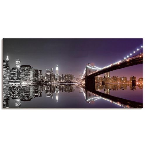 4059745916004 - Wandbild ARTLAND New York Skyline nächtliche Reflektion Bilder Gr B H 100 cm x 50 cm Leinwandbild Amerika Querformat 1 St schwarz Bild Poster Bilder als Alubild Leinwandbild Wandaufkleber oder in versch Größen 4059745916004 - Wandbild ARTLAND New York Skyline nächtliche Reflektion Bilder Gr B H 100 cm x 50 cm Leinwandbild Amerika Querformat 1 St schwarz Bild Poster Bilder als Alubild Leinwandbild Wandaufkleber oder in versch Größen