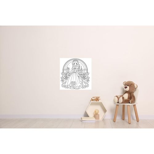 4067437121469 - Wandsticker QUEENCE Prinzessin weiß B45cm H45cm Vinyl Wandtattoos DIY-Wandsticker zum Bemalen 4067437121469 - Wandsticker QUEENCE Prinzessin weiß B45cm H45cm Vinyl Wandtattoos DIY-Wandsticker zum Bemalen