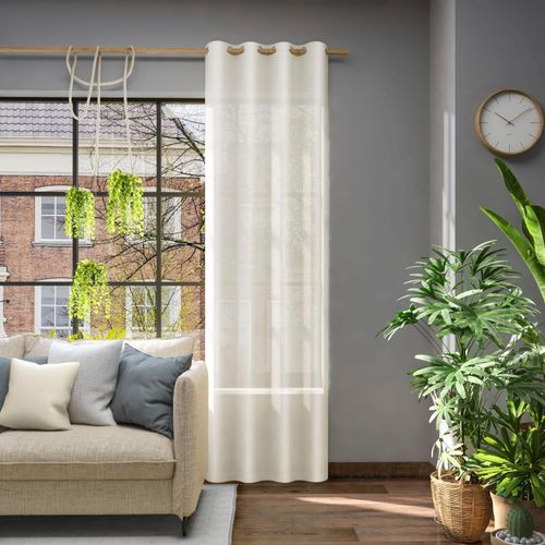 4006470530074 - Vorhang NEUTEX FOR YOU Libre-ECO beige (creme) B142cm H260cm Jacquard Polyester Gardinen Nachhaltig Breite 142 cm nach Maß 4006470530074 - Vorhang NEUTEX FOR YOU Libre-ECO beige (creme) B142cm H260cm Jacquard Polyester Gardinen Nachhaltig Breite 142 cm nach Maß