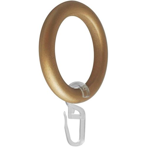 9002777128209 - Gardinenring GARESA Kunststoffring mit Haken Gardinenbefestigungen Gr 20 St grau (messingfarben) Gardinenringe für Durchmesser bis 28mm einfache Montage