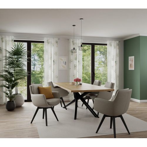 4043343676408 - Gardine Tallis Gr 1 grün (salbei) B140cm H245cm Obermaterial 100% Polyester Gardinen Fertigschal