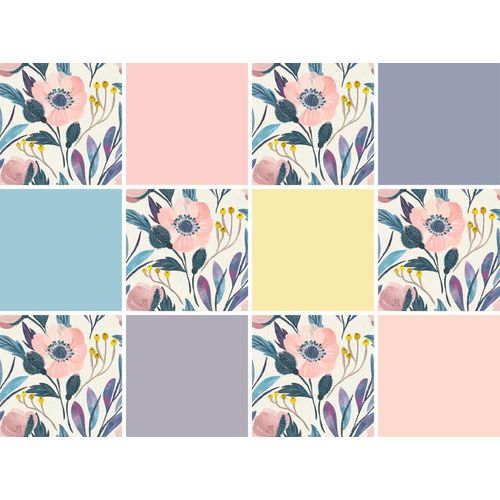 4049009360599 - Fliesenaufkleber QUEENCE Pflanze bunt (lila gelbrosa blau) B15cm H15cm T01cm Fliesenaufkleber Stickerfliesen selbstklebend Sticker 12er Set 4049009360599 - Fliesenaufkleber QUEENCE Pflanze bunt (lila gelbrosa blau) B15cm H15cm T01cm Fliesenaufkleber Stickerfliesen selbstklebend Sticker 12er Set